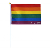 Écran de guidage personnalisé, drapeau à main sublimation imprimé promotion publicitaire promotion drapeau bannière petits drapeaux en papier