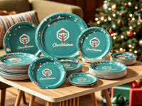 Assiettes en papier jetables personnalisées BioKing, haute qualité, résistantes, biodégradables, 9 pouces, pour fêtes et événements