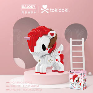 [Venta al por Mayor y Dropshipping] Bloques de Construcción de Plástico ABS con Micropartículas de Unicornio Auténticos, Rompecabezas para Niñas, Regalo, Adorno - Product Image 3