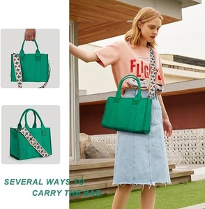 LILALILA Free Sample Luxury <b>Large</b> Women'S Tote Bag With Custom <b>Printed</b> Logo and Zipper With Shoulder Strap - Product Image 4