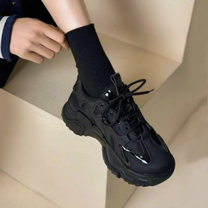 Women Mesh Chunky Sneakers Lace‑Up Thick Platform Sole Breathable Casual Sport Running Shoes - Product Image 2