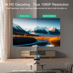 Projecteur DLP LED portable 1080P Full HD, mini home cinéma pour appareils intelligents Android 9, 2 Go de RAM, 32 Go de ROM, format de poche - Product Image 3