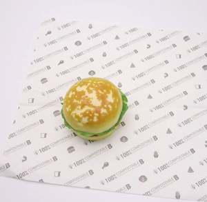 Plateau de service pour la restauration rapide imprimé sur mesure, papier d'emballage résistant à la graisse pour les hamburgers, les sandwichs, les frites - Product Image 1