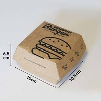 Cajas de Hamburguesas Desechables Impresas Personalizadas, Cajas de Cartón Corrugado para Empacar Hamburguesas, Caja de Marca para Hamburguesas
