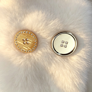Custom Engraved Embossed Brass Shank Round <b>Buttons</b> Super High Polished Gold Zinc Alloy <b>Buttons</b> for DIY Metal Decor - Product Image 3