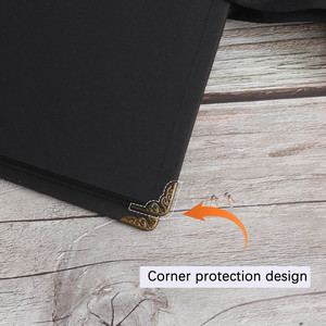 Album Fotografico a Spirale con Nastro a Farfalla 21*32 cm, Carta Kraft, Libro dei Ricordi, Nero, Album Fotografico + 2 Adesivi Angolari + 1 Penna/Set - Product Image 3