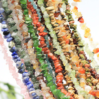 Collier en éclats d'améthyste naturelle en gros, pierres roulées de guérison en cristal, graviers de quartz clair, style amour, 5-9mm, pour la fabrication de bijoux