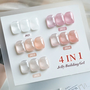Gel de construction transparent teinté 4 en 1 Nude Builder Base Gel Ice, vernis à ongles UV LED, base coat pour salon de manucure - Product Image 2