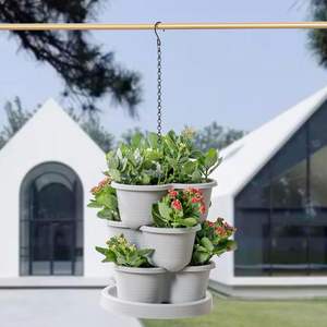 A31 Pot <span class=keywords><strong>Jardinière</strong></span> Verticale Fraise Design Suspendu pour Pépinière, Kit de Jardinage Empilable pour Fraises - Product Image 5