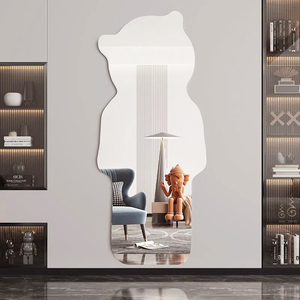 Acrylic Sticker Bear Shape <strong>Wall</strong> Mounted Frameless Full Body <strong>Mirror</strong> Irregular Asymmetry Soft Flexible 3D Plastic <strong>Mirror</strong> - Product Image 1