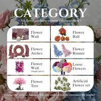 Bouquet de fleurs artificielles en soie, bleu ciel, rose pâle, hortensia et alaun, réaliste, pour décoration murale suspendue, centre de table ou fête prénuptiale