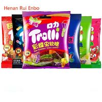 Bonbons gélifiés T*rolli au goût de fruits sucrés pour enfants en sachet de 48g