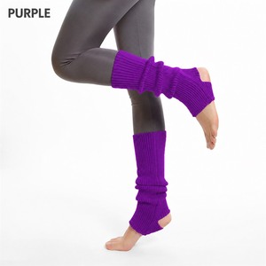 Chaussettes de yoga pour femmes, blanches, amincissantes, sans pieds, protectrices des jambes, antibactériennes, en fibre acrylique, sans couture, pour la danse - Product Image 4