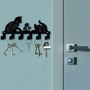 Crochets de clé de voiture en métal personnalisés décoration intérieure murale cachée double face montée crochet de suspension de clé porte-clés crochet mural - Product Image 6