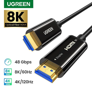 Câble <span class=keywords><strong>HDMI</strong></span> 2.1 à fibre optique <span class=keywords><strong>UGREEN</strong></span> HD141 48 Gbps 8K 60Hz 4K 240Hz HDR dynamique EARC HDCP2.3 Unidirectionnel 10M/20M/30M/50M - Product Image 1