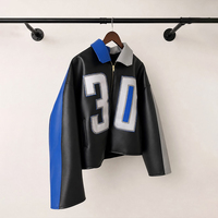 Veste en cuir de mouton sur mesure pour homme, style streetwear, haute qualité, pour l'extérieur, type baseball ou varsity, vente en gros OEM