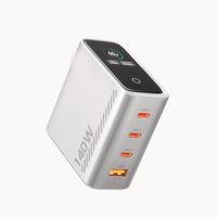 Chargeur USB C rapide GaN 140W, écran tactile, chargeur mural USB C 4 ports, adaptateur secteur pour ordinateur portable Dell XPS, iPhone, iPad Pro