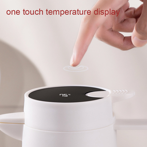 Bouilloire à <span class=keywords><strong>eau</strong></span> domestique avec Logo personnalisé, affichage intelligent de la température, carafe thermique Portable en verre à Bile rouge - Product Image 4