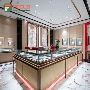 Custom Jewelry Display Counter Wood Frame Jewelry Shop Showcase Cabinet - Product Image 6