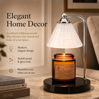 Lampe chauffe-bougie électrique à intensité variable avec minuterie et contrôle de la luminosité, diffuseur de cire en verre pour aromathérapie, décoration intérieure, cadeau de Noël
