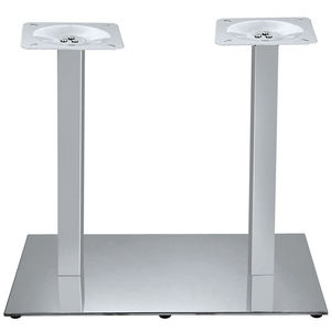 Commercial Use Restaurant Furniture Modern Rose Gold-plated Stainless Steel <b>Table</b> Base Double <b>square</b> Columns Wholesale Metal - Product Image 4