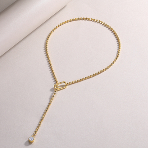 Collana di alta qualità all'ingrosso gioielli placcato oro <span class=keywords><strong>925</strong></span> <span class=keywords><strong>argento</strong></span> Sterling VVS Moissanite collana - Product Image 2