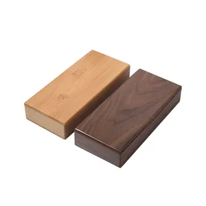 Confezione regalo in legno fatta a mano in noce di bambù naturale ecologica diretta in fabbrica personalizzata per l'imballaggio