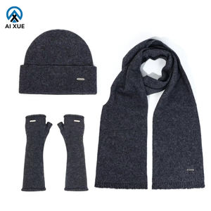 2025 3 pièces femmes hiver tricoté casquettes pour hommes et femmes chapeau thermique écharpe et <span class=keywords><strong>gants</strong></span> élastique <span class=keywords><strong>cachemire</strong></span> thermique chapeau écharpe <span class=keywords><strong>gants</strong></span> - Product Image 1