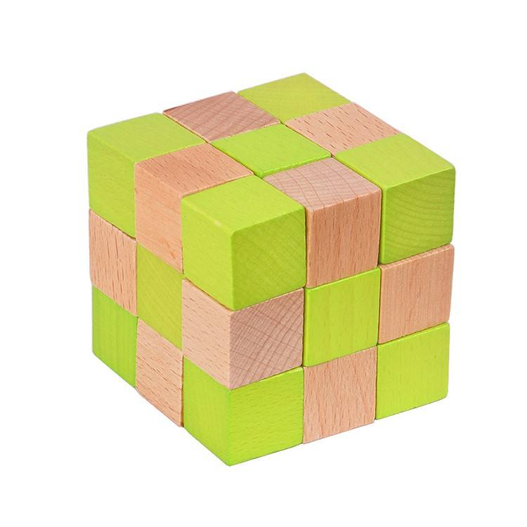 Cubo Mágico Rompecabezas Cuadrado De Madera Juego De Cubo Mágico