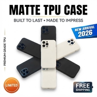 Casing Ponsel TPU Matte Lembut Anti-Sidik Jari untuk 17 Pro Max Slim Fit Anti-Selip Tahan Guncangan Pelindung Bumper Polos