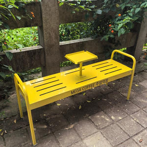 Корейский современный дизайн железная наружная скамейка для парков Кофейни тренажерные залы и торговые центры для молочного чая и кофе - Product Image 6