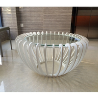 2024 ensembles de table de salon table basse ronde en verre fabriqués en Chine