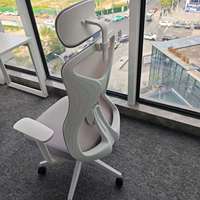Chaise de direction moderne, maille double couche hautement élastique, fonction de verrouillage d'inclinaison, roulettes silencieuses en PU, 3 caractéristiques réglables par vérin à gaz pour