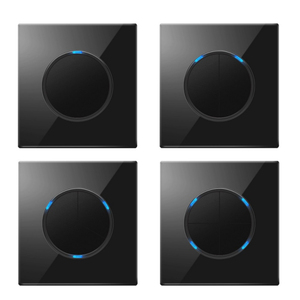 Tường thiết lập lại chuyển đổi ổ cắm với LED chỉ số cảm ứng bấm nút Glass bảng điều chỉnh 1 2 3 4 Gang 1 2 cách loại 86 tường ánh sáng cung cấp điện - Product Image 5