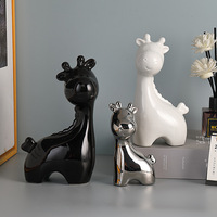 Statue de cerf en céramique artisanale en gros, écologique, durable, design Art Déco, décoration maison et jardin, cadeau