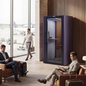 <span class=keywords><strong>Cabine</strong></span> insonorisée moderne pour tests auditifs en aéroport avec porte en verre acoustique simple et éclairage LED ventilé - Product Image 1