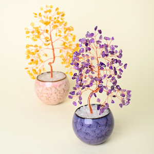 Wholesale Crystal Healing Artificial <b>Tree</b> Amethyst Rose Quartz Money <b>Tree</b> Clear Quartz Base for Fengshui - Product Image 5