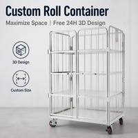 Carrito de Logística Personalizado Mracking, Carrito Plegable para Almacén, Carrito Metálico para Lavandería, Precio de Fábrica, Proveedor Mayorista
