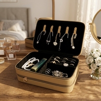 Boîte de rangement pour bijoux en cuir PU de luxe LG7278, personnalisée, pour bracelets, bagues, boucles d'oreilles, colliers, double face, emballage moderne