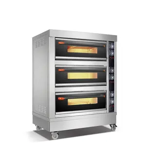 Melhor de três deck forno elétrico para equipamentos de cozinha comercial