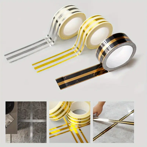Tira de cinta de sellado de plástico autoadhesiva impermeable 5m de longitud Tile Gap Beauty Seam Sticker para decoración de suelo y pared - Product Image 2