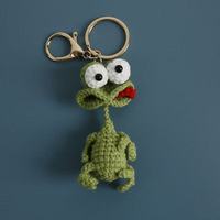 Nouveau style : Pendentif tissé 'Ugly Duckling', porte-clés petit canard mignon, ornements adorables grenouille à suspendre au cou, produit fini, écologique