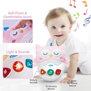 Nouveau-né bébé musical allumer hibou jouets doux animaux en peluche jouets en peluche pour 6 à <span class=keywords><strong>12</strong></span> <span class=keywords><strong>mois</strong></span> infantile bébé cadeaux - Product Image 4