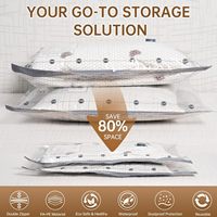 Nouveau kit de sacs de rangement sous vide avec pompe à air électrique, sacs de compression réutilisables pour vêtements, couettes et rangement de voyage