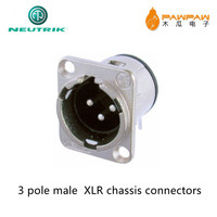 Connecteur XLR mâle 3 broches Neutrik NC3MD-H pour microphone Audio connecteurs Neutrik taille D accessoires de connecteur