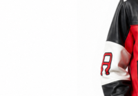 Blouson universitaire en cuir PU pour homme, brodé, sans manches, boutonné sur le devant, col à revers, style motard, en stock, ODM OEM CustomClothing