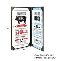 Couvertures de menu en cuir pour carte des vins Boissons Hôtel Double vue Porte-menu en cuir Couvertures Supports pour hôtel
