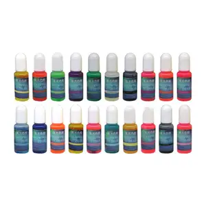 Osbang wholesale product 20 colors 10ml per bottle glow liquid pigment for both epoxy resin and UV resin DIY crafts