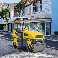 Mini-compacteur vibrant à double tambour JUYOU 2,5 tonnes pour la construction routière