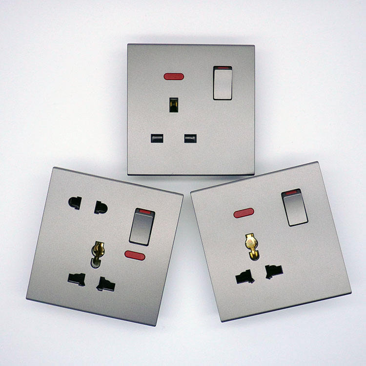 Multi Generic Wall Box Electrical Power 16A 250V 1gang Single 5 Pin Socket With Switch Socket